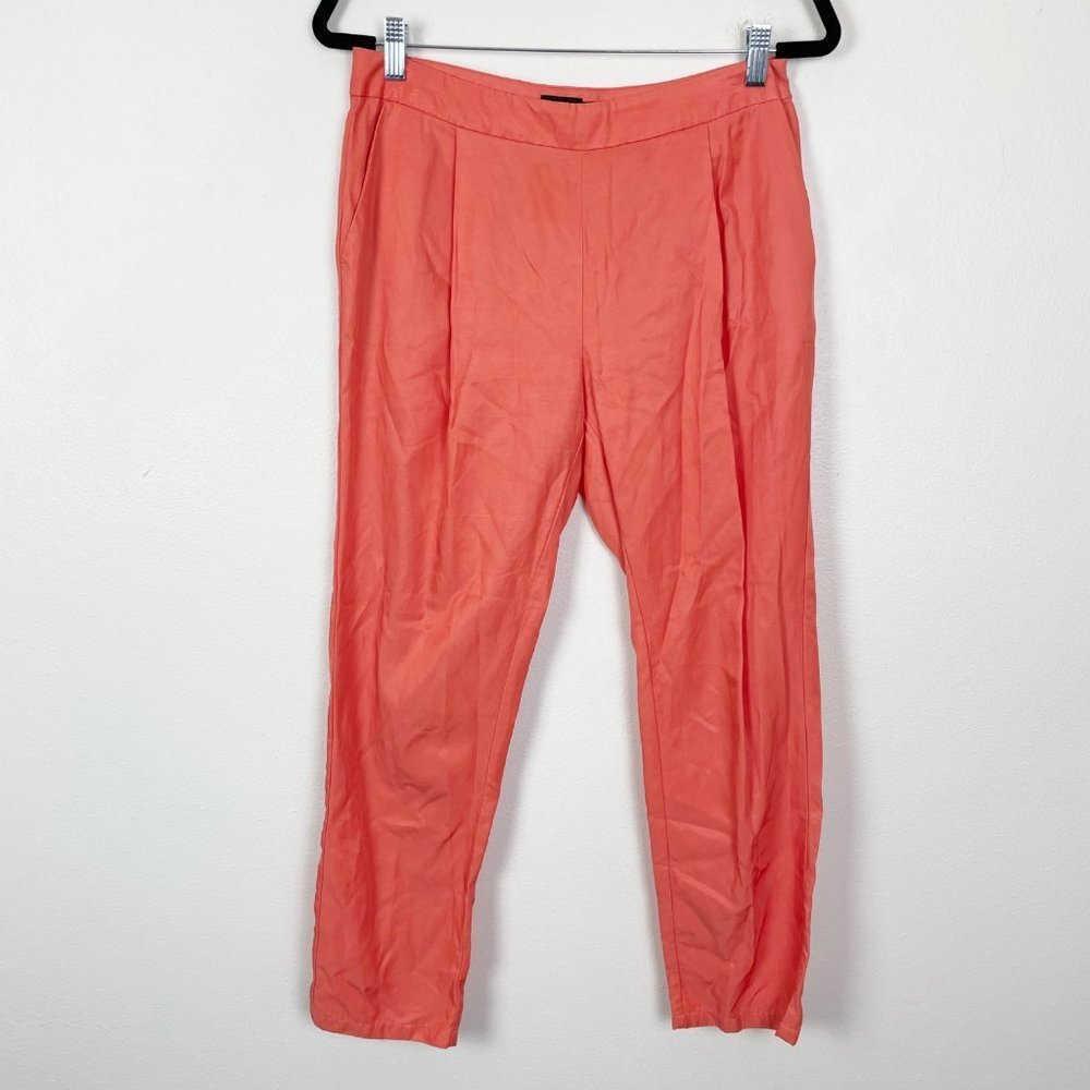 Kate Spade‎ Saturday Woman's Sz 4 Coral Pink Tapered Leg Work Dress Pants